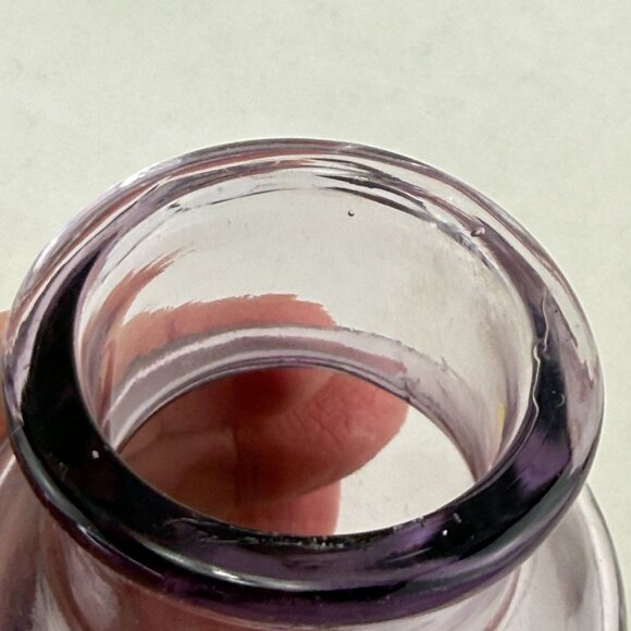 Vintage Apothecary Purple Glass Bottle With Cork Lid - Picture 10 of 13